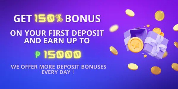 Banner khuyến mãi với biểu tượng may mắn trên nền tối